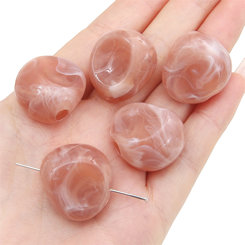 500g/bag Acrylic Large Hole Irregular Shaped Loose Beads for DIY Beads