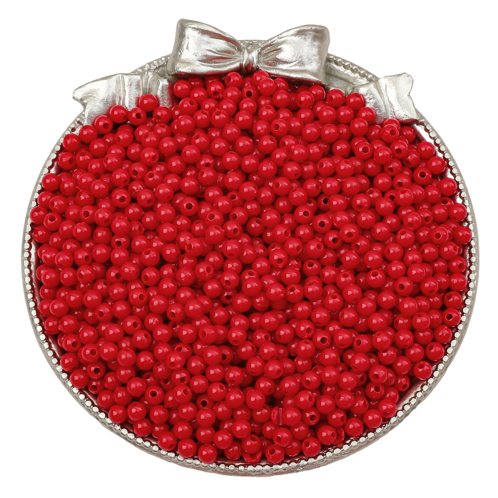 5000 pcs/bag 4mm solid color acrylic round beads for DIY beading