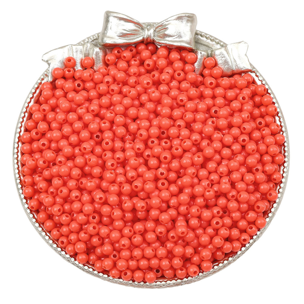 5000 pcs/bag 4mm solid color acrylic round beads for DIY beading