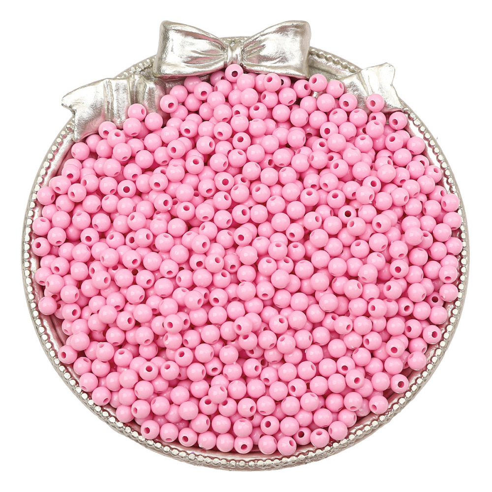 5000 pcs/bag 4mm solid color acrylic round beads for DIY beading
