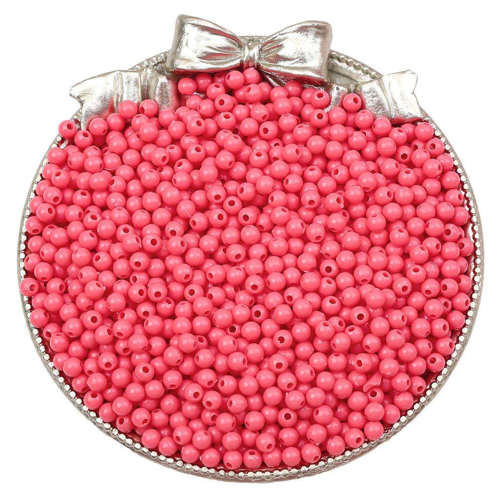 5000 pcs/bag 4mm solid color acrylic round beads for DIY beading