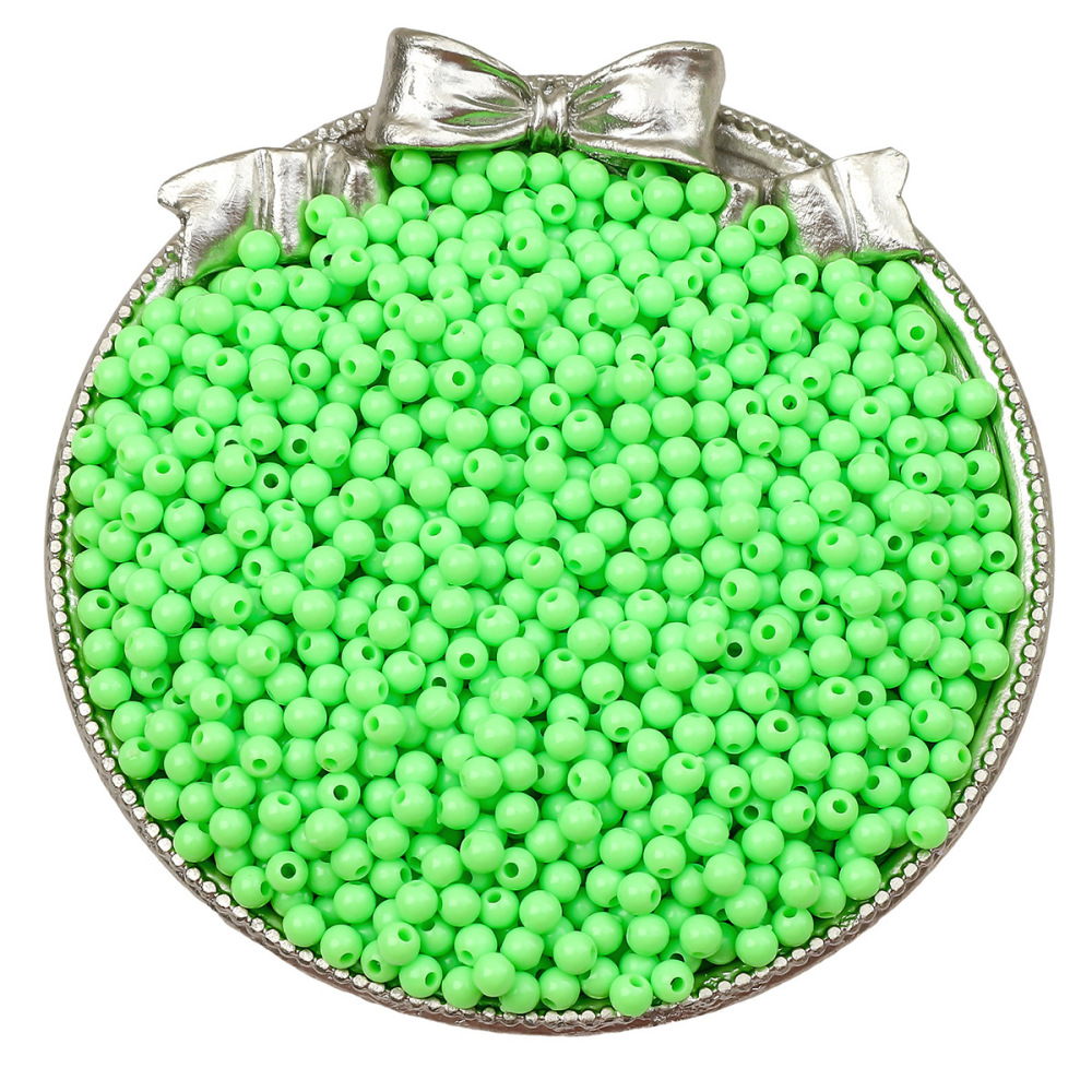 5000 pcs/bag 4mm solid color acrylic round beads for DIY beading