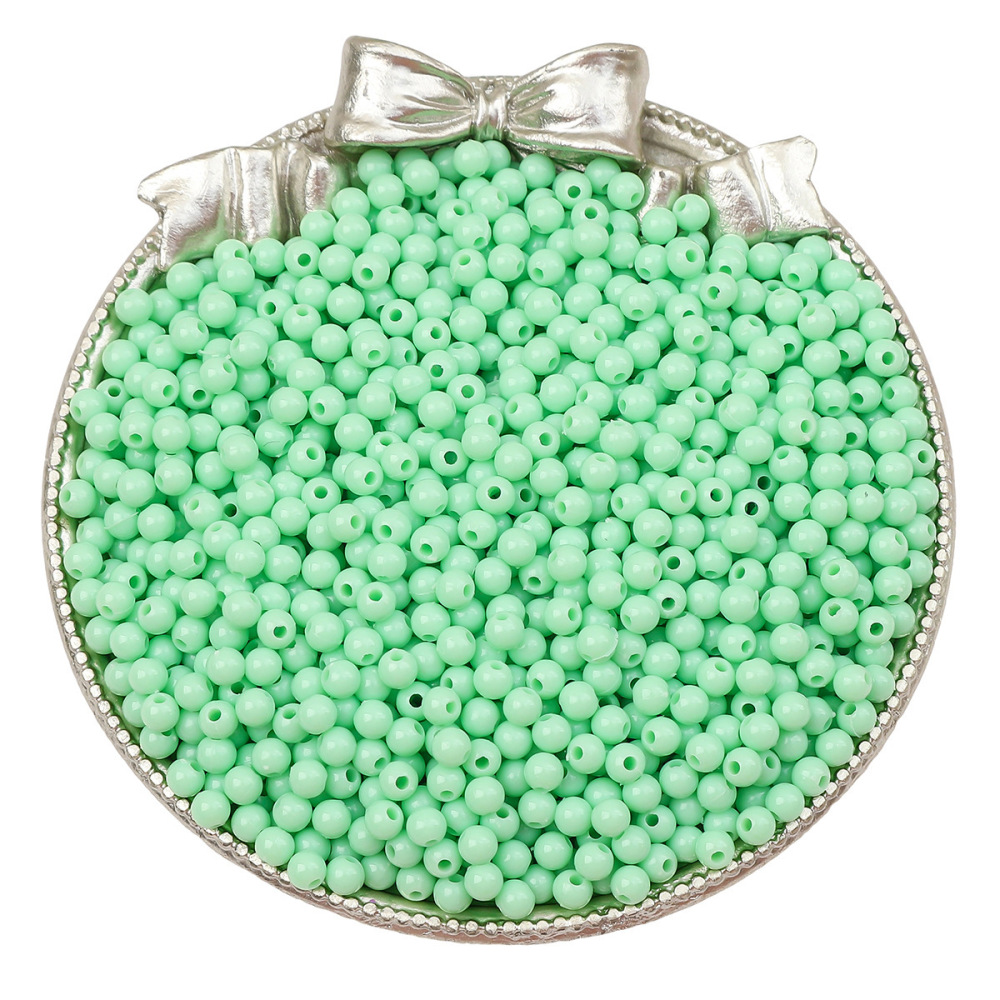 5000 pcs/bag 4mm solid color acrylic round beads for DIY beading