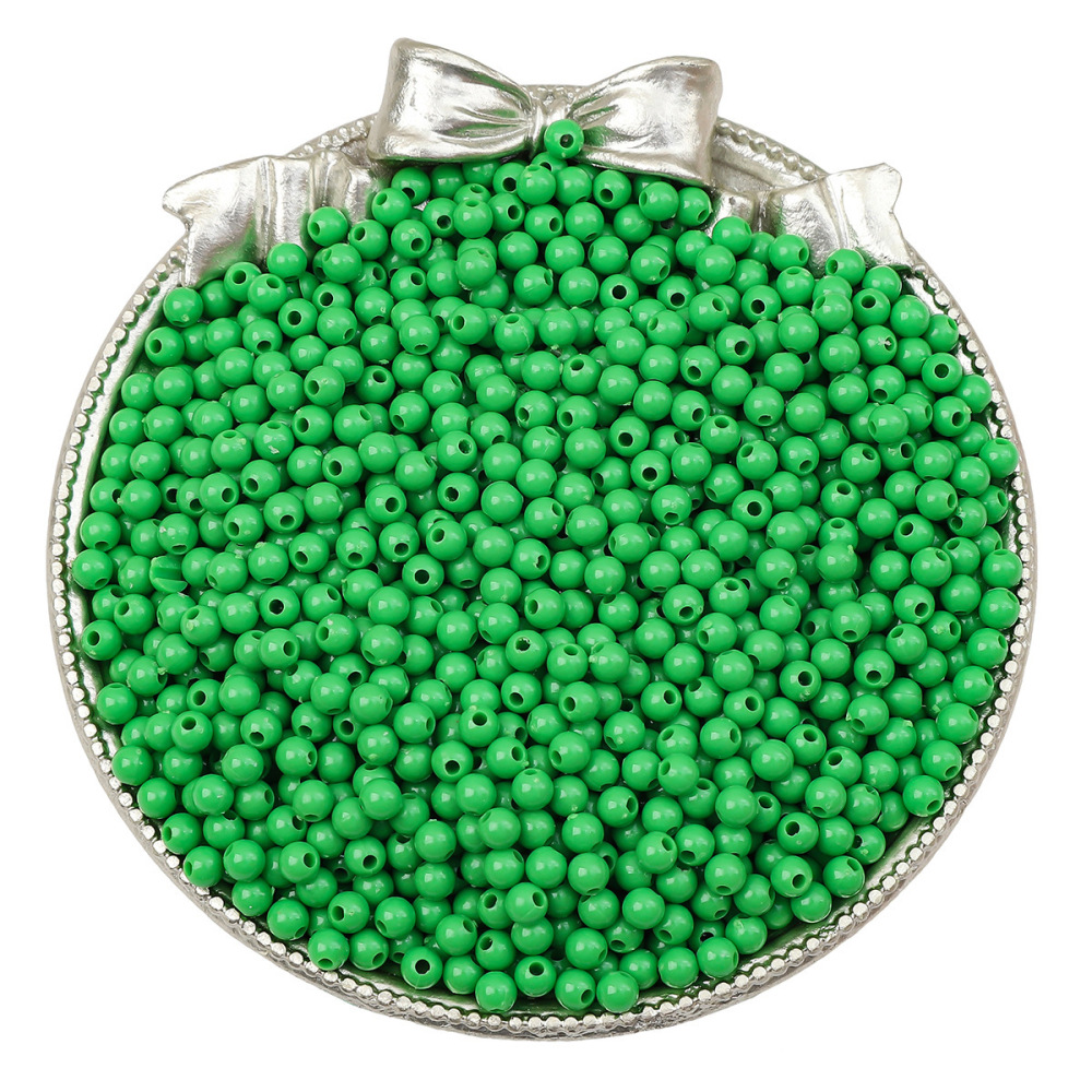 5000 pcs/bag 4mm solid color acrylic round beads for DIY beading