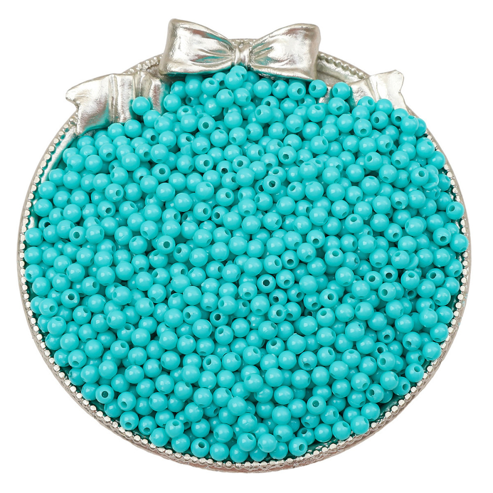 5000 pcs/bag 4mm solid color acrylic round beads for DIY beading