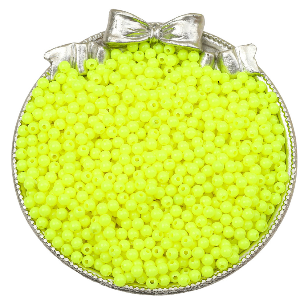 5000 pcs/bag 4mm solid color acrylic round beads for DIY beading