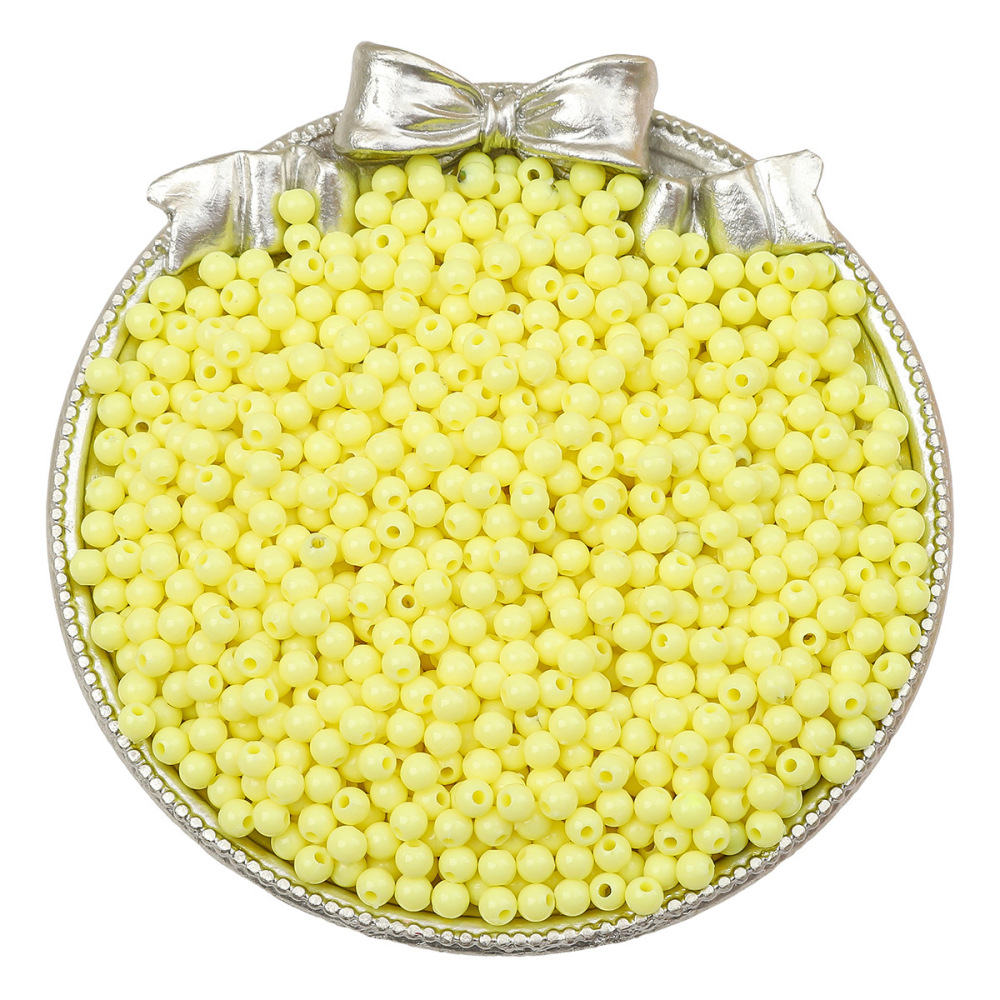 5000 pcs/bag 4mm solid color acrylic round beads for DIY beading