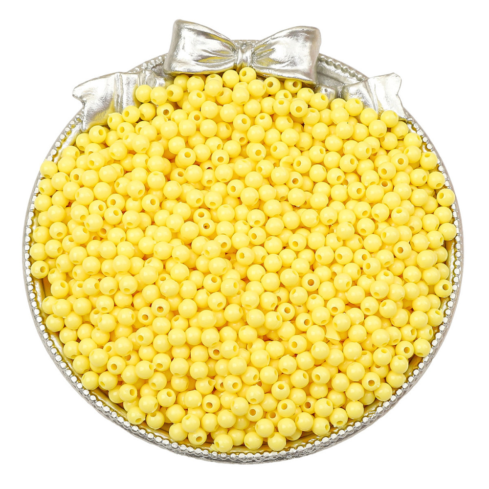 5000 pcs/bag 4mm solid color acrylic round beads for DIY beading