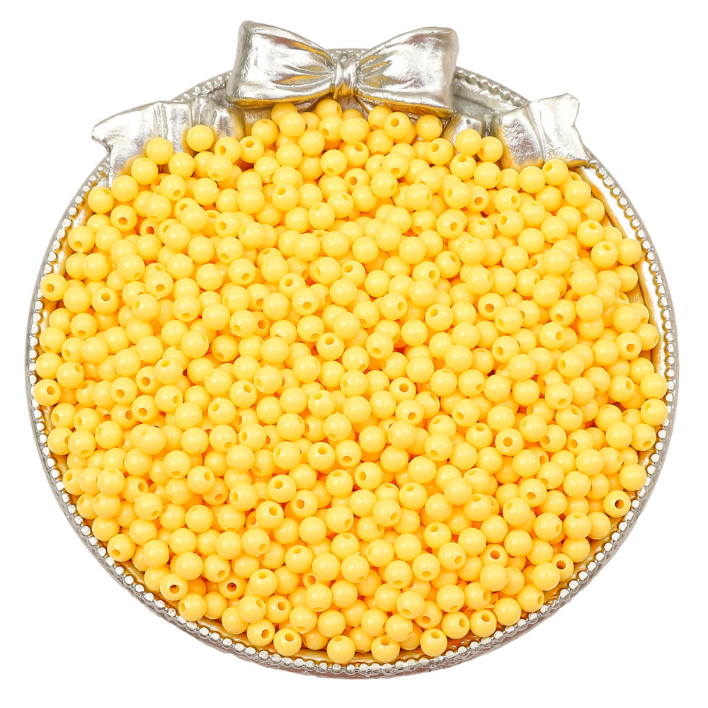 5000 pcs/bag 4mm solid color acrylic round beads for DIY beading