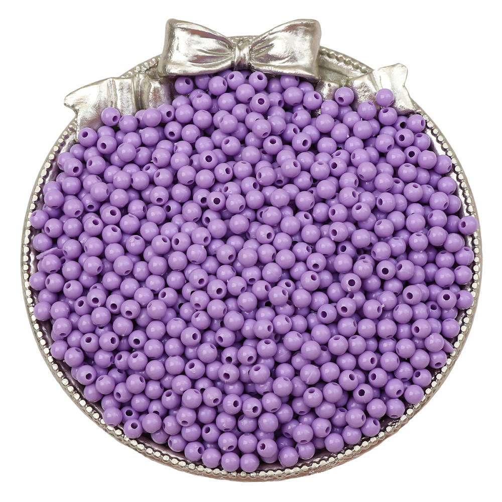 5000 pcs/bag 4mm solid color acrylic round beads for DIY beading