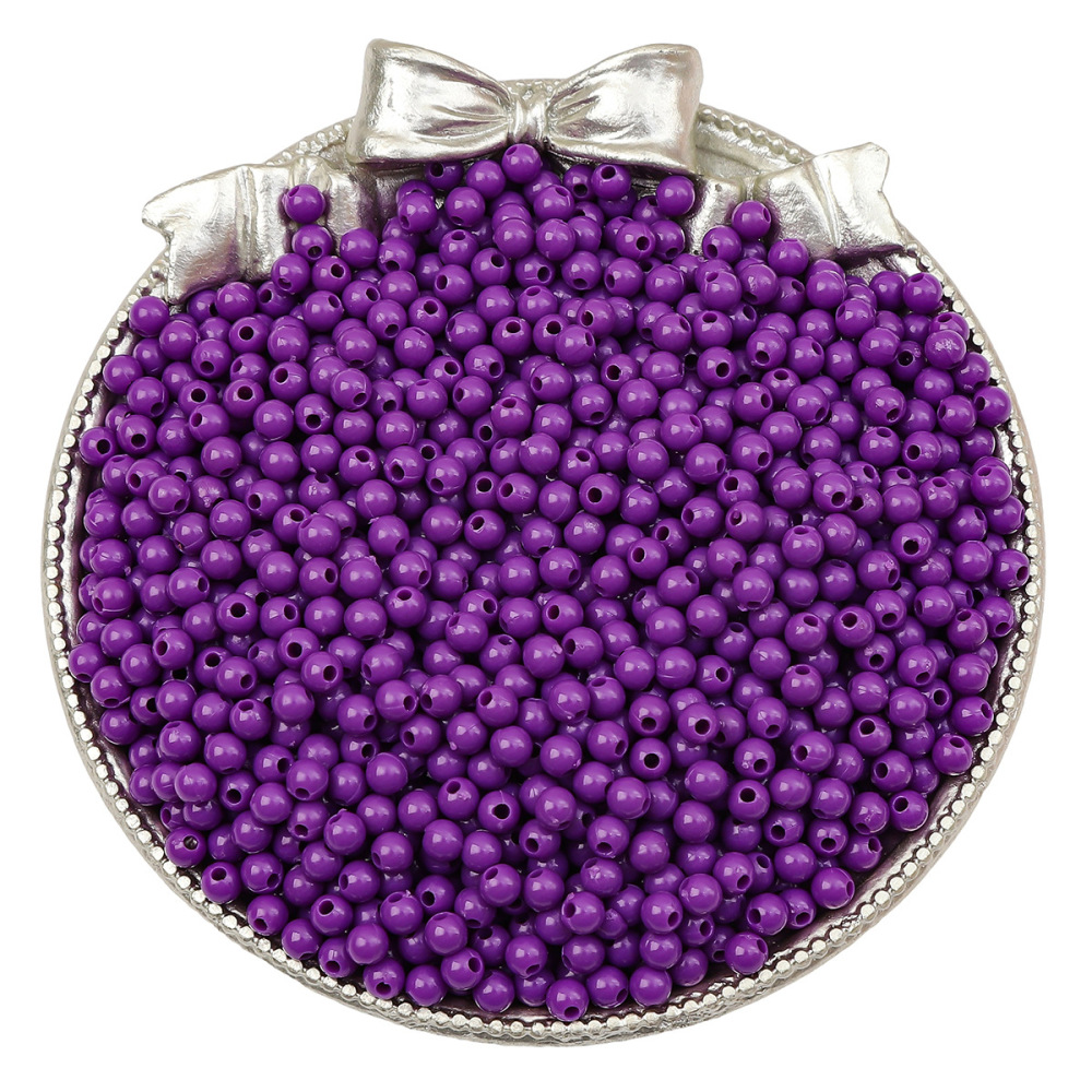 5000 pcs/bag 4mm solid color acrylic round beads for DIY beading