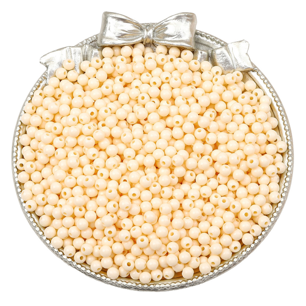 5000 pcs/bag 4mm solid color acrylic round beads for DIY beading