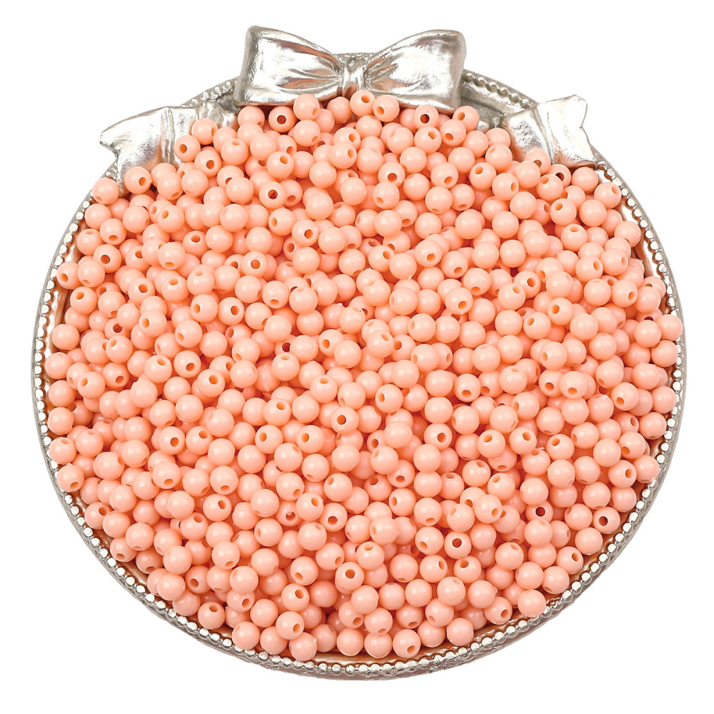 5000 pcs/bag 4mm solid color acrylic round beads for DIY beading