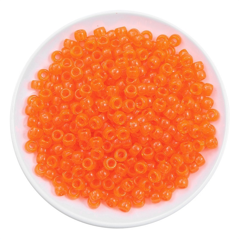2000 pcs/Bag Acrylic Transparent Colored Large Hole Barrel Beads for DIY Beads