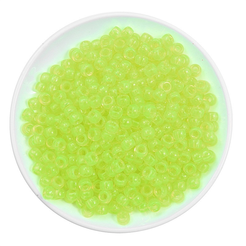 2000 pcs/Bag Acrylic Transparent Colored Large Hole Barrel Beads for DIY Beads