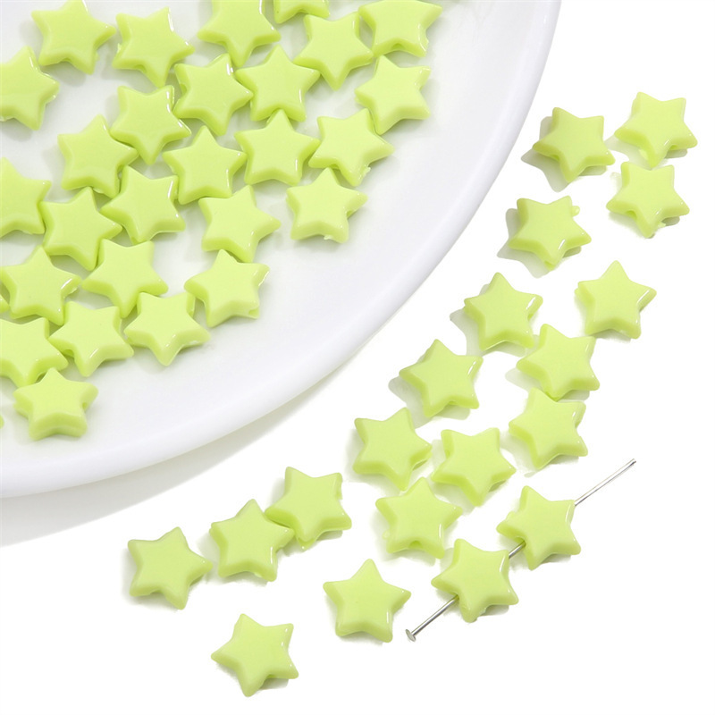 1000 Pcs/Bag Acrylic Solid Color Star Beads DIY Beads