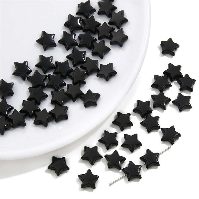 1000 Pcs/Bag Acrylic Solid Color Star Beads DIY Beads