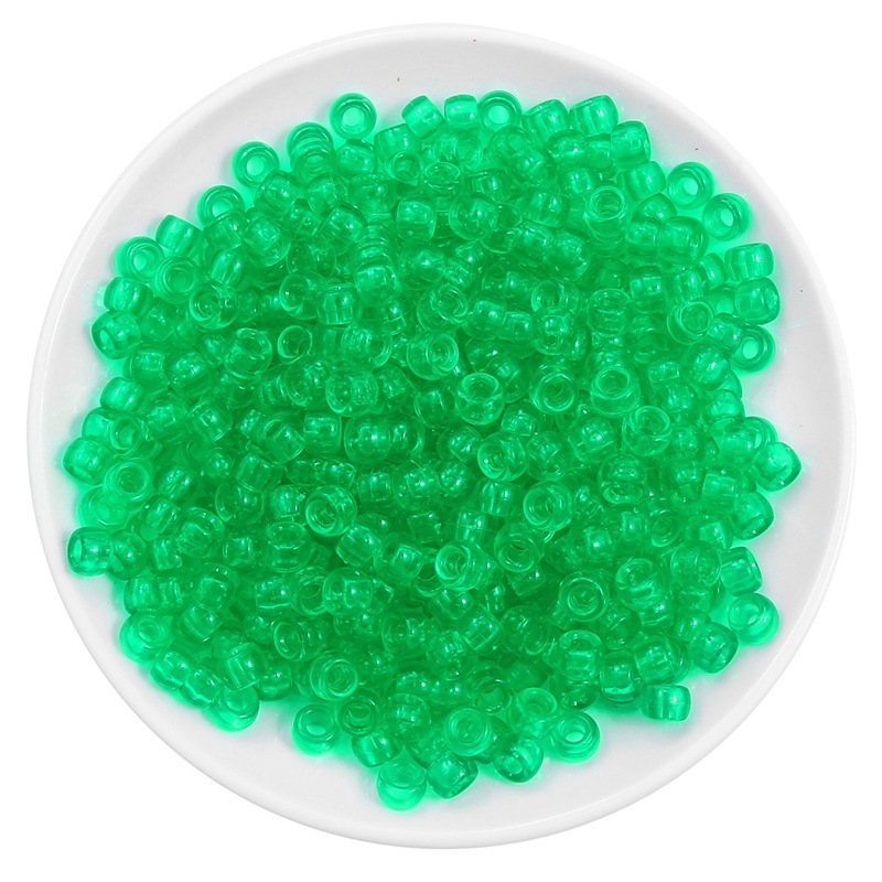 2000 pcs/Bag Acrylic Transparent Colored Large Hole Barrel Beads for DIY Beads