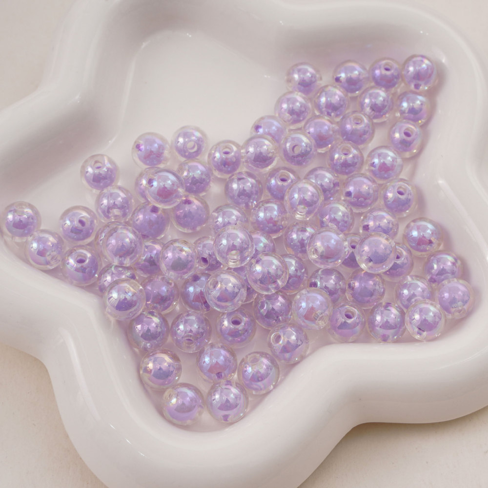 300 Pcs/Bag 14mm Colorful Frosted Transparent Acrylic Double-Layer Beads for DIY Beads