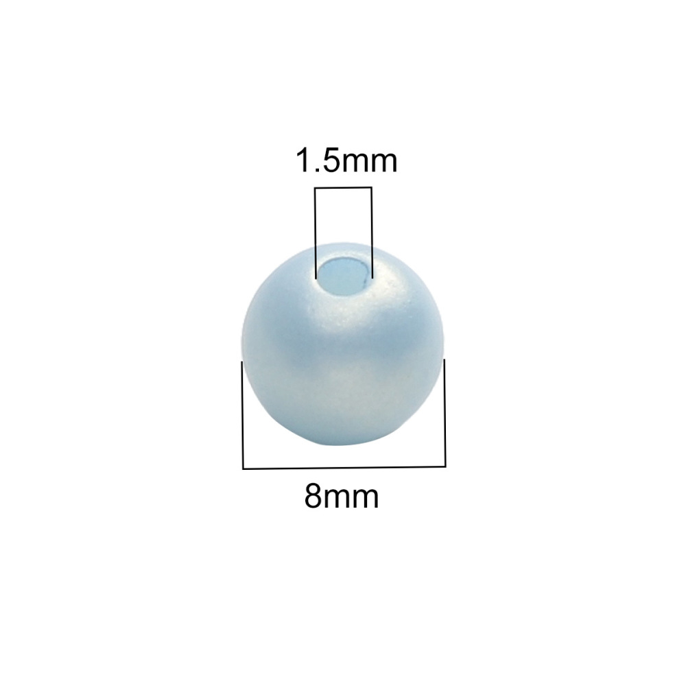 1000 Pcs/Bag 8mm Acrylic Fantasy Color Magic Gold Round Beads DIY Beads