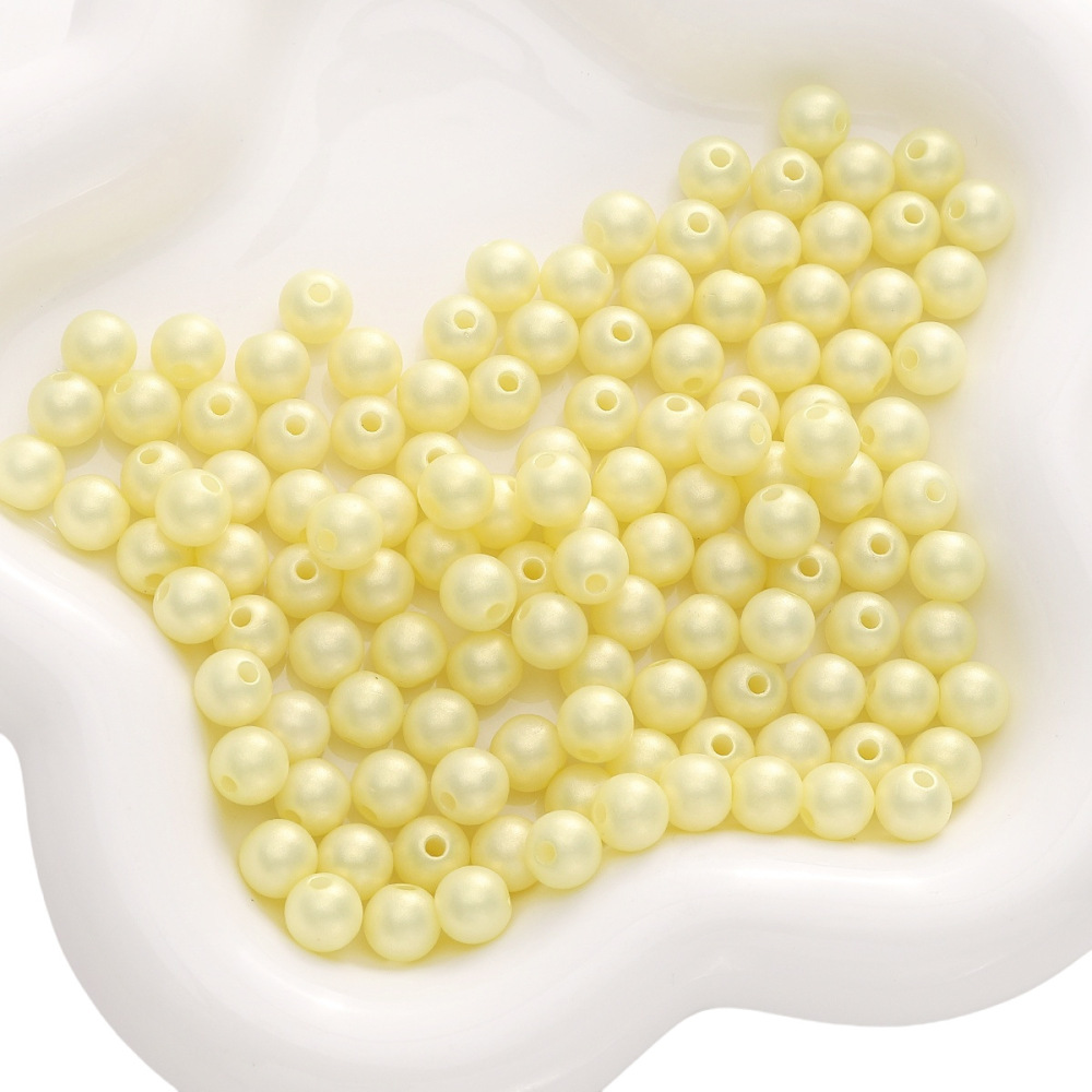 1000 Pcs/Bag 8mm Acrylic Fantasy Color Magic Gold Round Beads DIY Beads