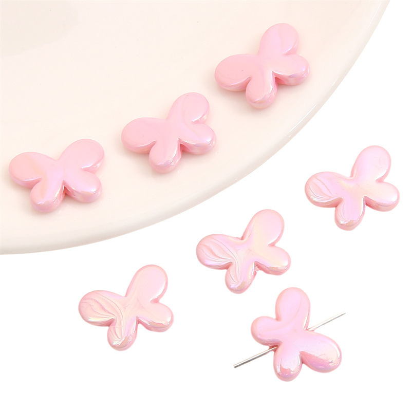 100 pcs/bag 17x12mm Acrylic Mapei Color-Coated Butterfly DIY Accessories