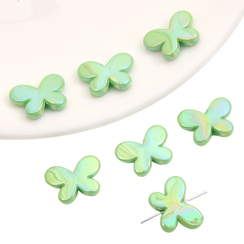 100 pcs/bag 17x12mm Acrylic Mapei Color-Coated Butterfly DIY Accessories