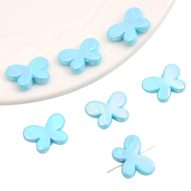 100 pcs/bag 17x12mm Acrylic Mapei Color-Coated Butterfly DIY Accessories