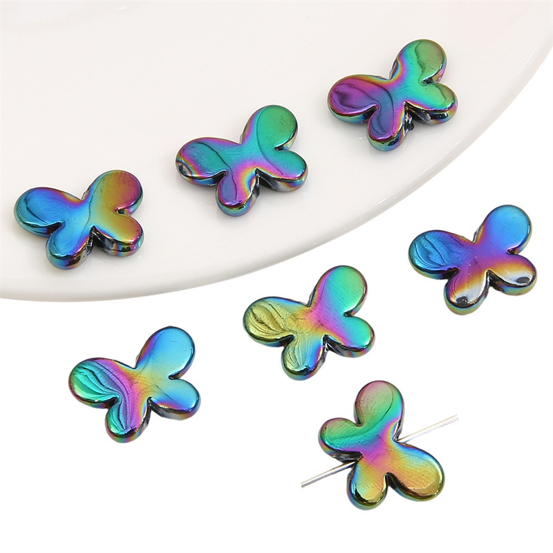 100 pcs/bag 17x12mm Acrylic Mapei Color-Coated Butterfly DIY Accessories