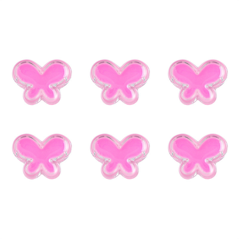 60 pcs/bag 24x18mm transparent acrylic oil-drip butterfly DIY accessories