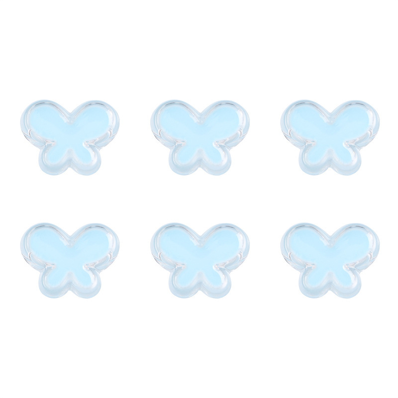 60 pcs/bag 24x18mm transparent acrylic oil-drip butterfly DIY accessories