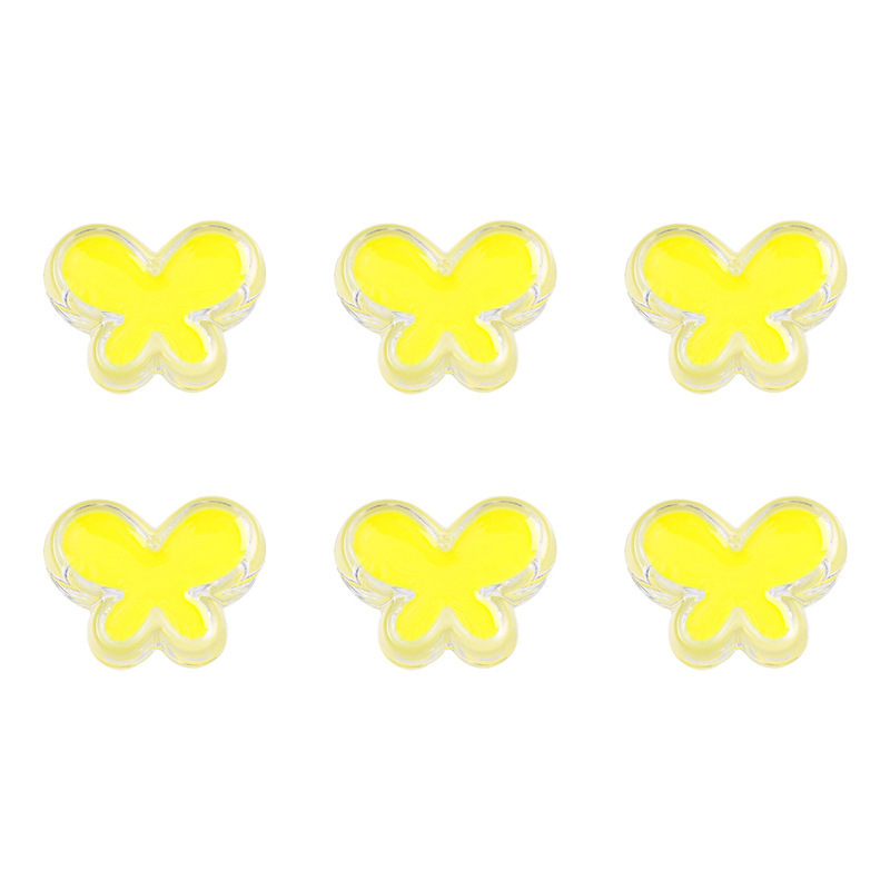 60 pcs/bag 24x18mm transparent acrylic oil-drip butterfly DIY accessories
