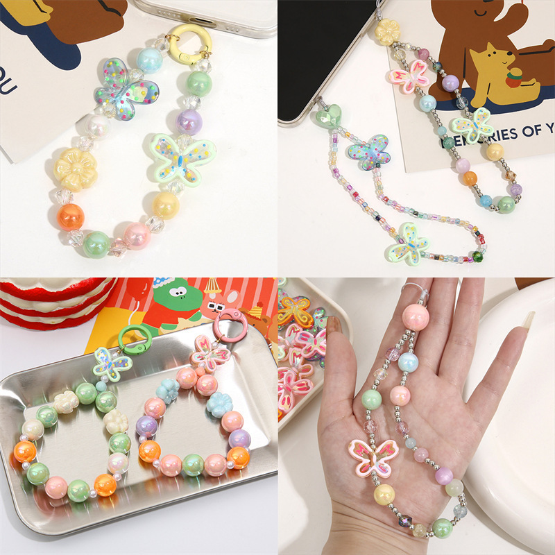 100 pcs/bag Acrylic Color-Coated Series Colorful Loose Bead DIY Accessories