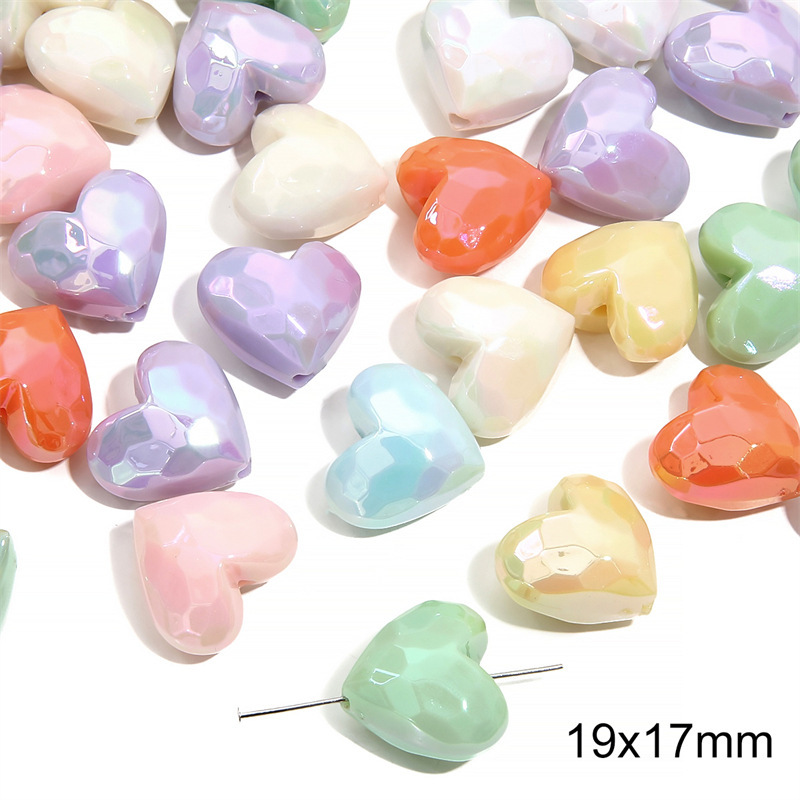 100 pcs/bag Acrylic Color-Coated Series Colorful Loose Bead DIY Accessories