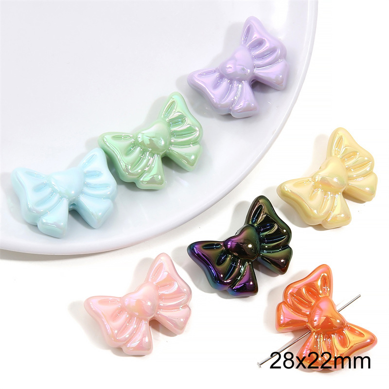 100 pcs/bag Acrylic Color-Coated Series Colorful Loose Bead DIY Accessories
