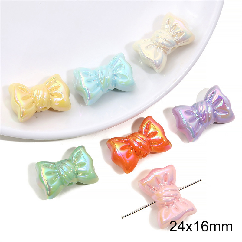 100 pcs/bag Acrylic Color-Coated Series Colorful Loose Bead DIY Accessories