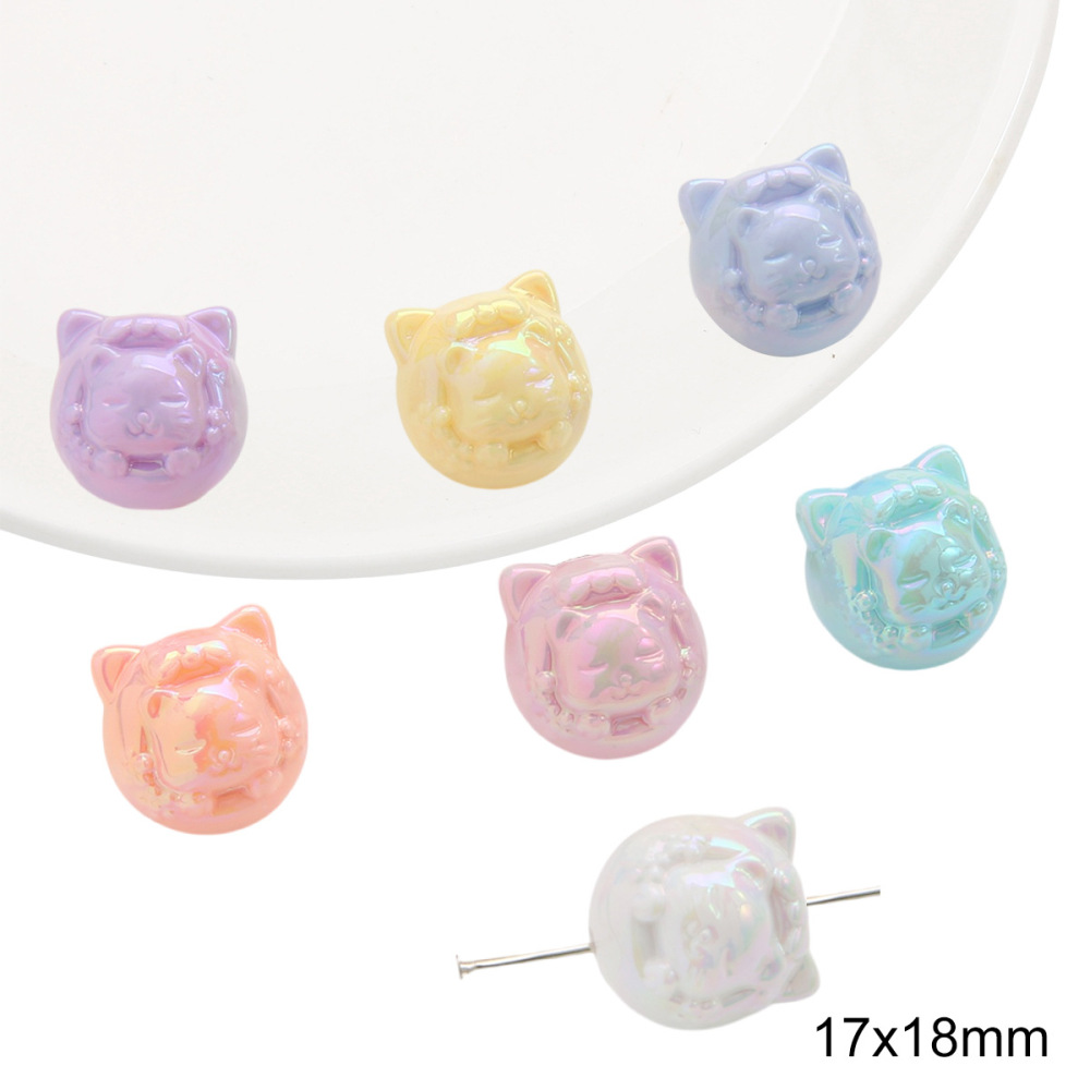 100 pcs/bag Acrylic Color-Coated Series Colorful Loose Bead DIY Accessories