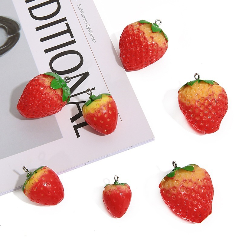 20 pcs/bag Simulated Strawberry Fruit DIY Accessories