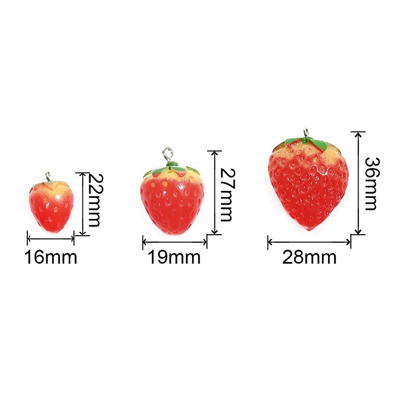 20 pcs/bag Simulated Strawberry Fruit DIY Accessories