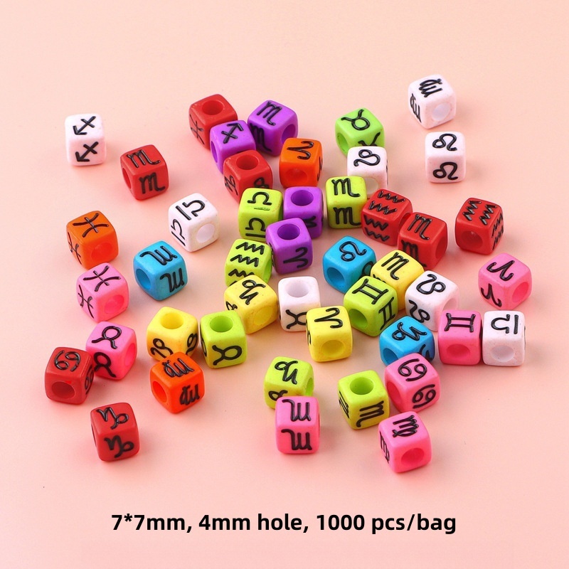 Large package of acrylic letter beads, love small flower beads DIY accessories