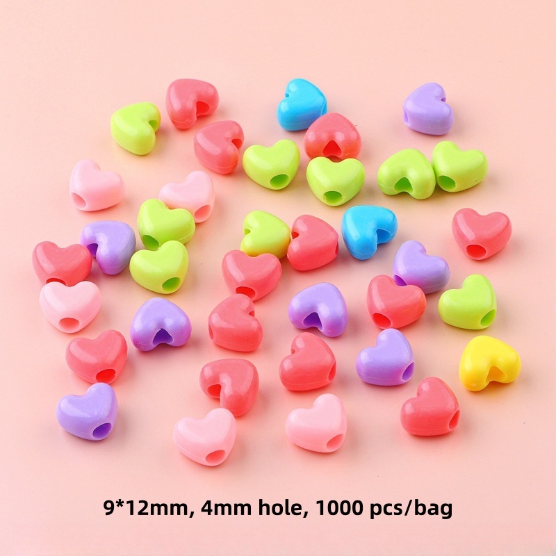 Large package of acrylic letter beads, love small flower beads DIY accessories