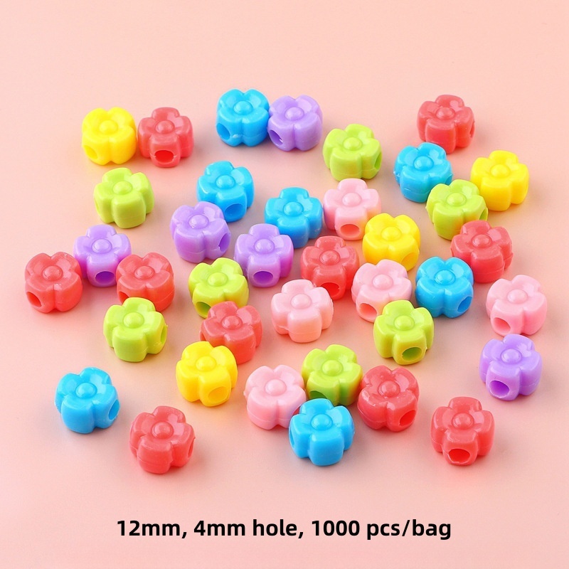 Large package of acrylic letter beads, love small flower beads DIY accessories
