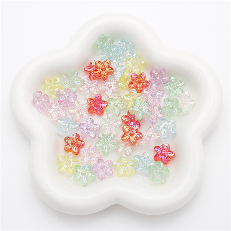 200 pcs/bag 16x15mm Clear Acrylic Oil-Drip Star Beads DIY Accessories