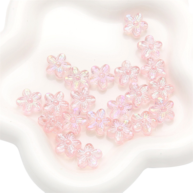 200 pcs/bag 16x15mm Clear Acrylic Oil-Drip Star Beads DIY Accessories