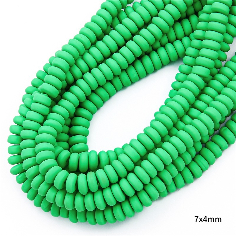 10 strings/bag of 7*4mm colorful soft ceramic wheel beads for DIY accessories