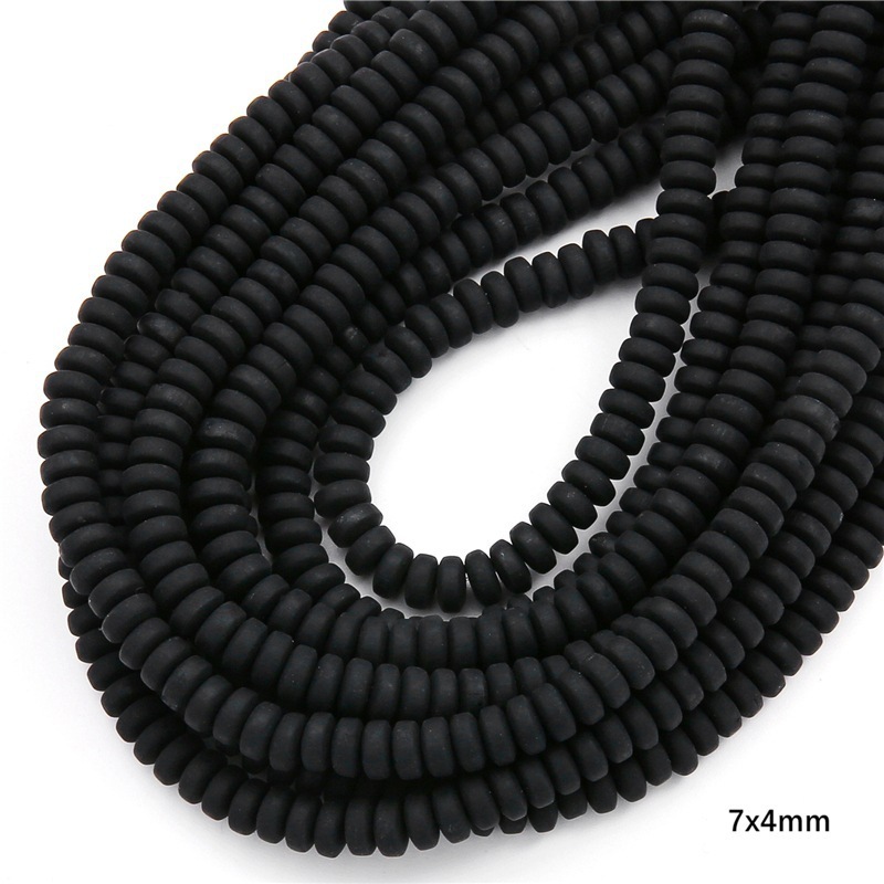 10 strings/bag of 7*4mm colorful soft ceramic wheel beads for DIY accessories