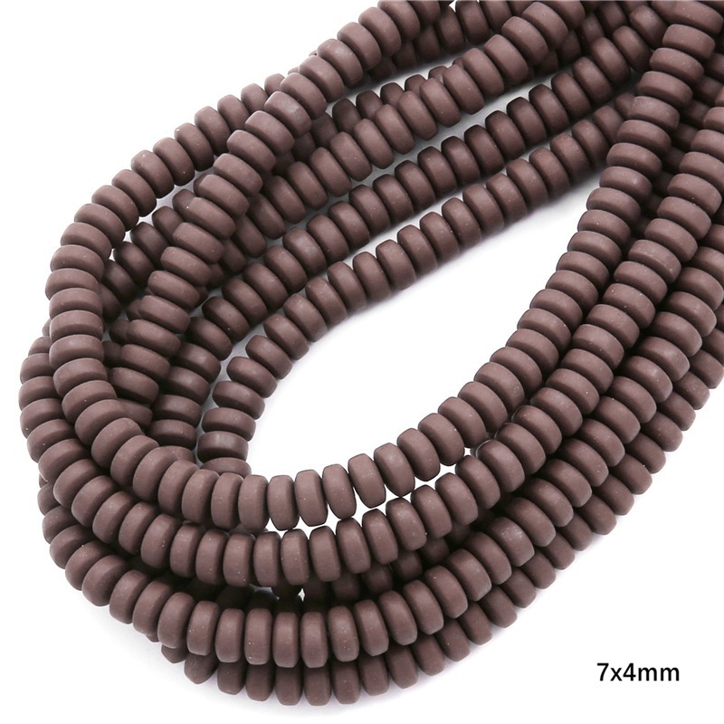 10 strings/bag of 7*4mm colorful soft ceramic wheel beads for DIY accessories