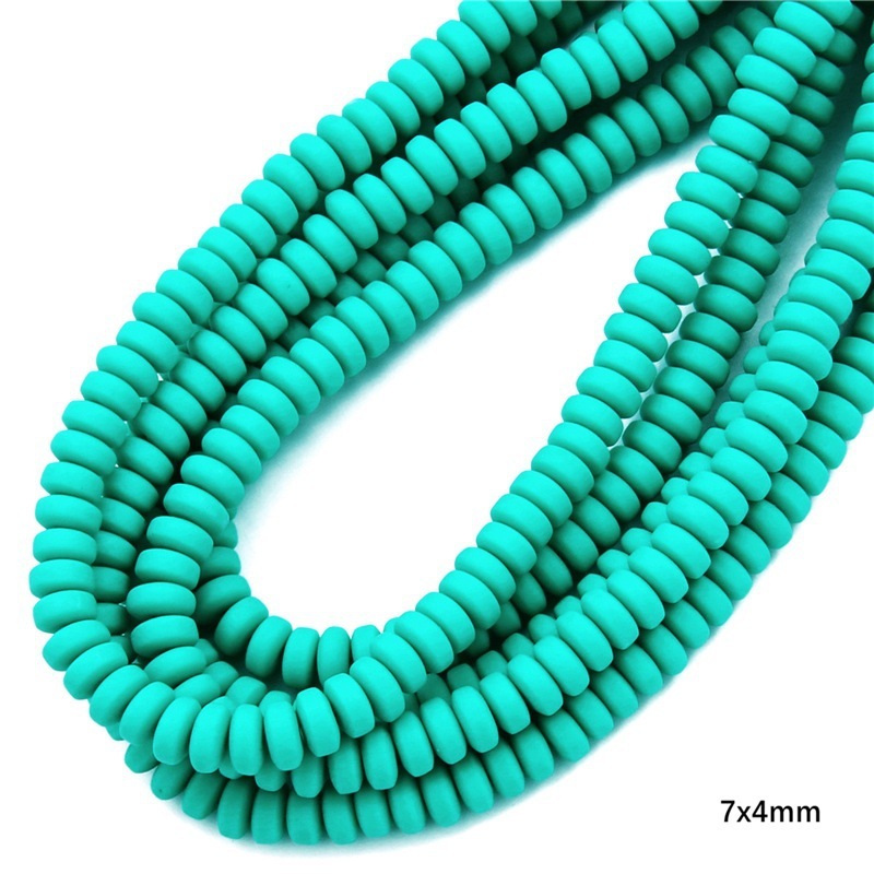 10 strings/bag of 7*4mm colorful soft ceramic wheel beads for DIY accessories
