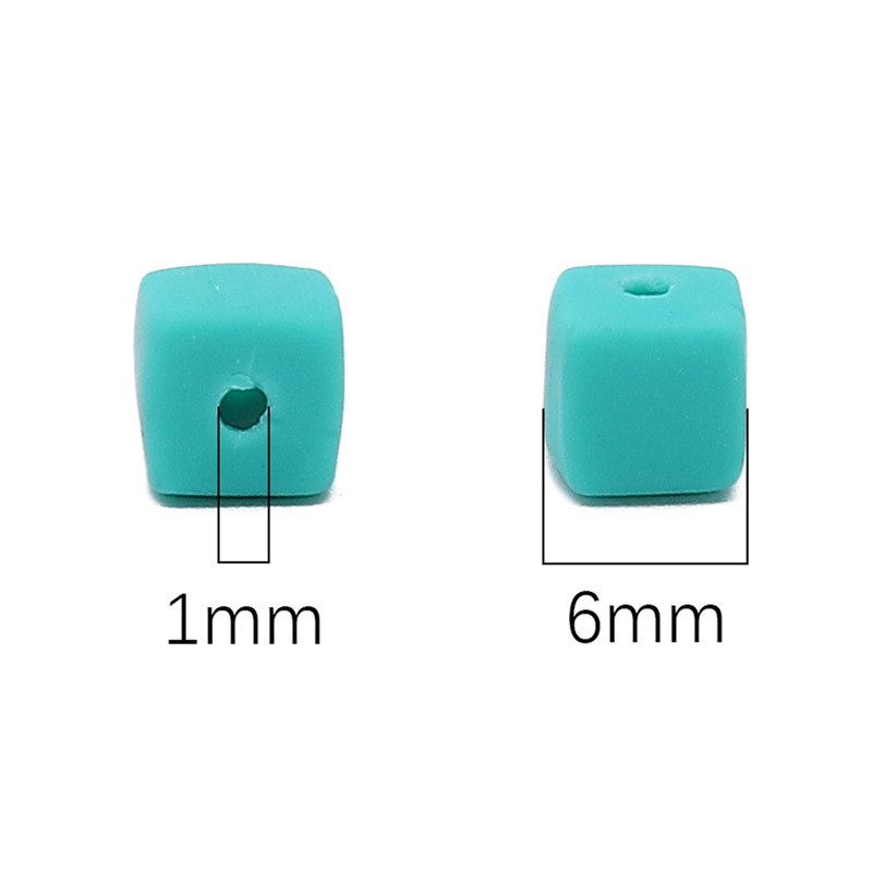 10 strings/bag of 6mm square soft ceramic beads for DIY accessories