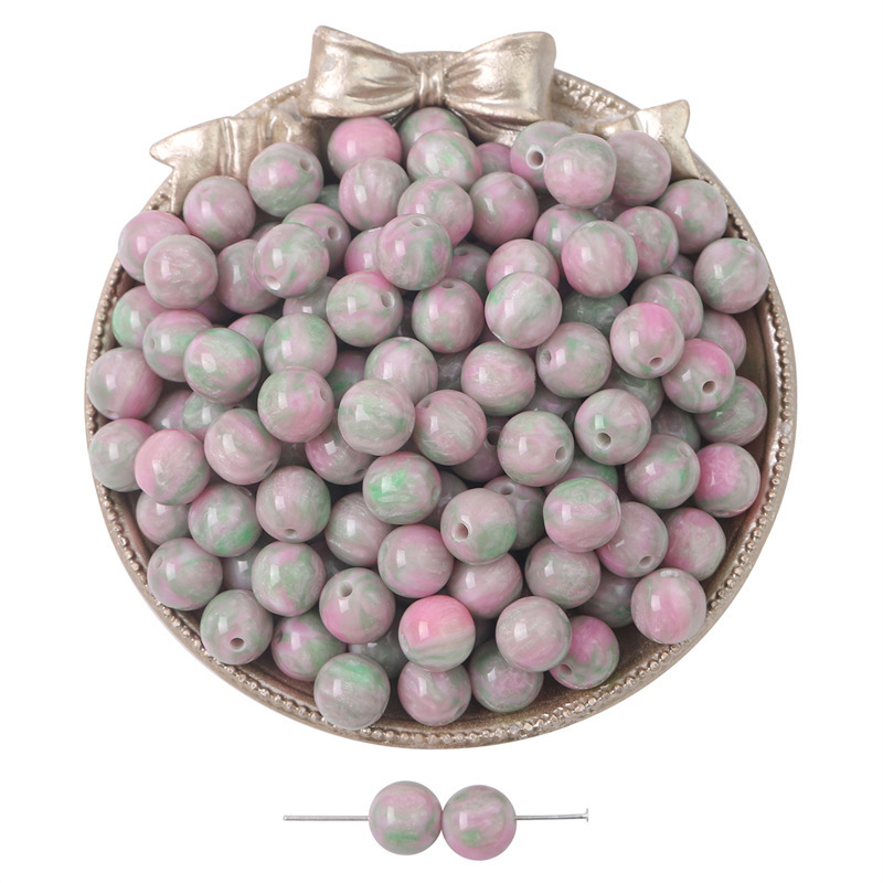 100 pcs/bag 10mm Starry Sky Gradient Resin Beads DIY Accessories